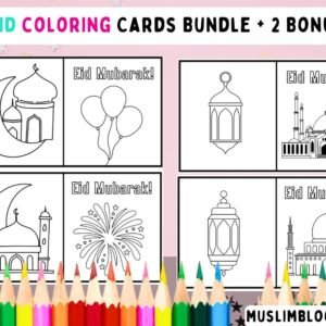 Eid Coloring Cards Bundle