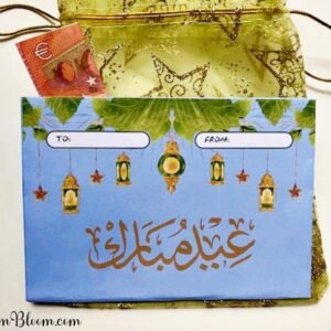 Eid Mubarak Envelope Blue (DIY)