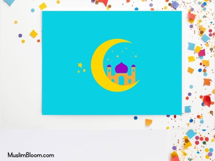 Eid Mubarak Envelope Blue Star (DIY)