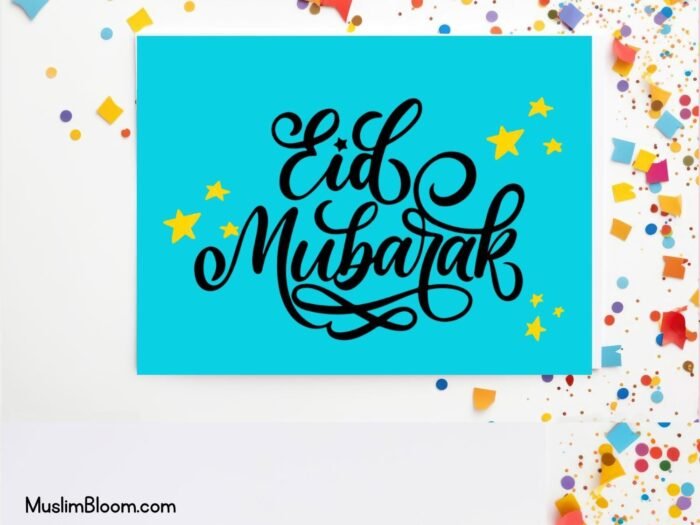 Eid Mubarak Envelope Blue Star (DIY)