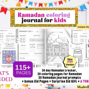 Ramadan Journal for Kids &  Coloring Book