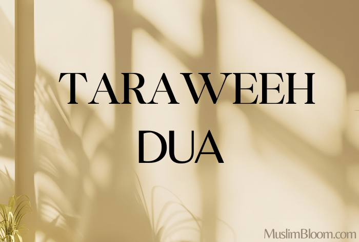 Taraweeh Dua in english translation and transliteration from arabic