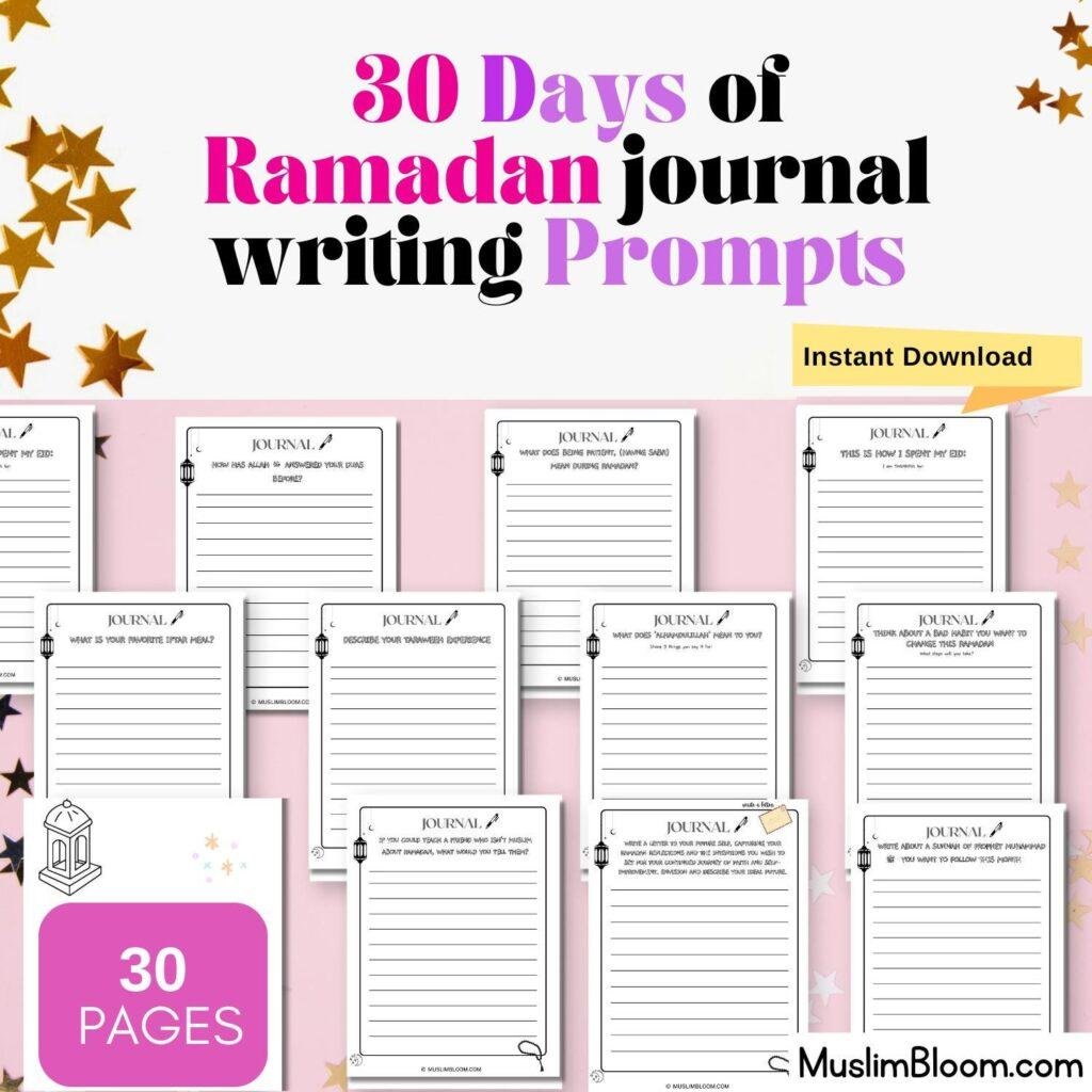 30 Day Ramadan Journal Writing Prompts