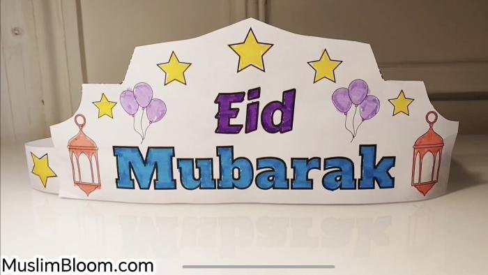 eid mubarak crown muslim bloom