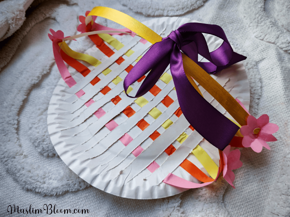 Paper Plate Basket Craft MuslimBloom Girgean 