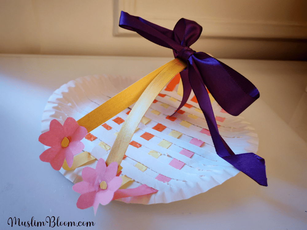 Paper Plate Basket CraftMuslimBloom