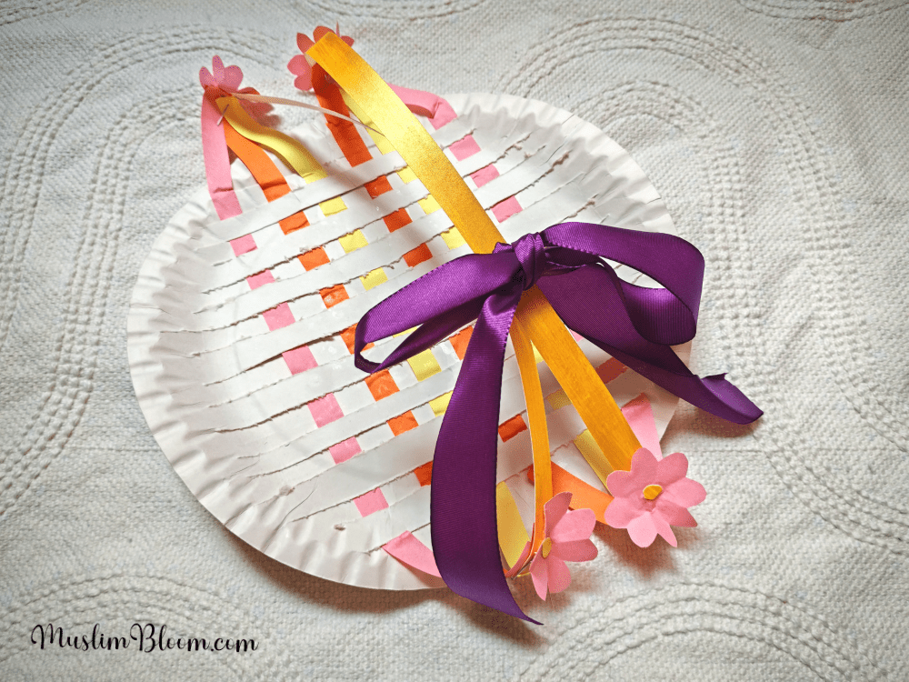 Paper Plate Basket Craft MuslimBloom